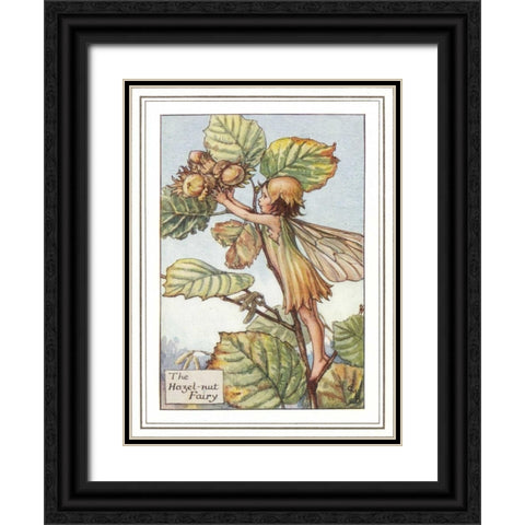 The Hazelnut Fairy Black Ornate Wood Framed Art Print with Double Matting by Vision Studio