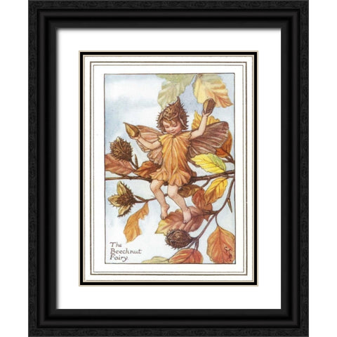 The Beechnut Fairy Black Ornate Wood Framed Art Print with Double Matting by Vision Studio