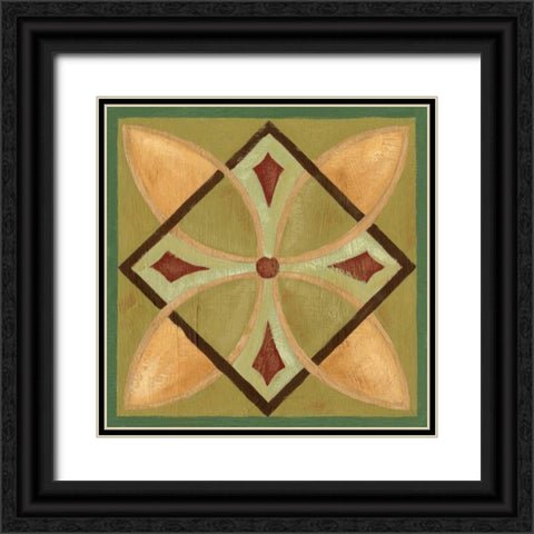 Patchwork I Black Ornate Wood Framed Art Print with Double Matting by Zarris, Chariklia