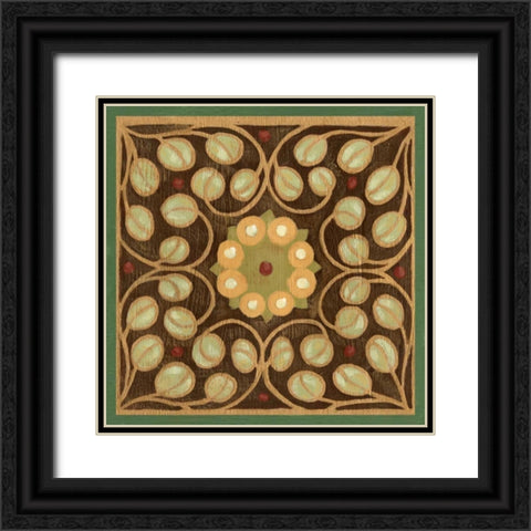 Patchwork II Black Ornate Wood Framed Art Print with Double Matting by Zarris, Chariklia