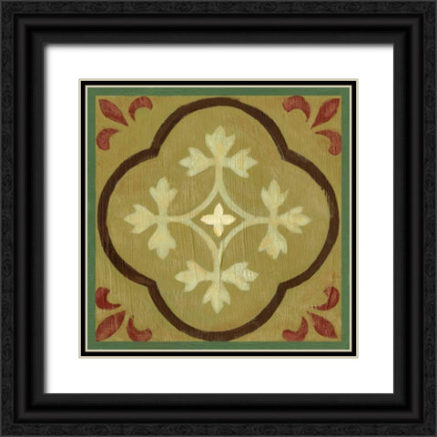 Patchwork III Black Ornate Wood Framed Art Print with Double Matting by Zarris, Chariklia