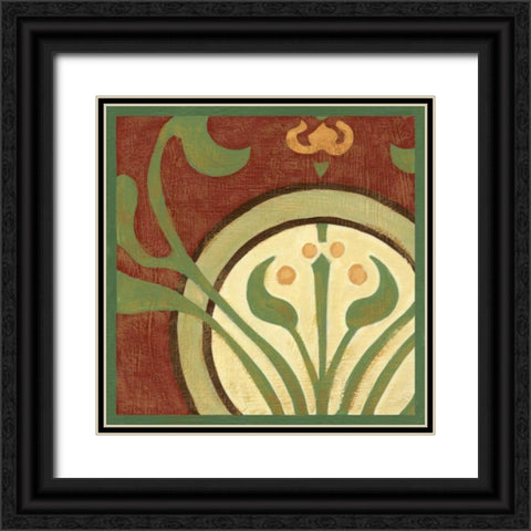 Patchwork VII Black Ornate Wood Framed Art Print with Double Matting by Zarris, Chariklia