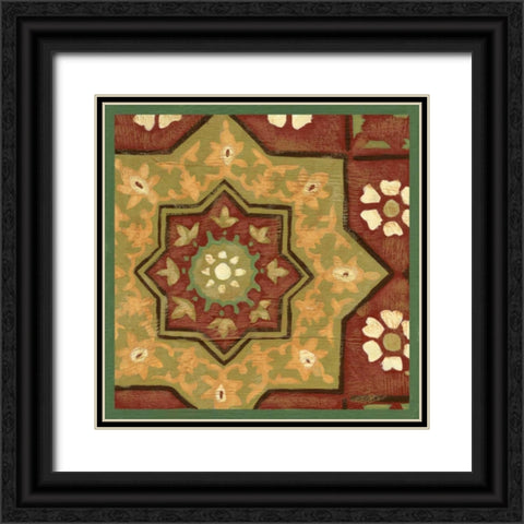 Patchwork IX Black Ornate Wood Framed Art Print with Double Matting by Zarris, Chariklia