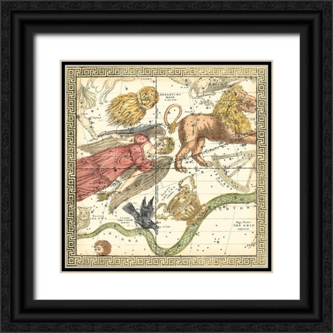Zodiac Chart I Black Ornate Wood Framed Art Print with Double Matting by Vision Studio