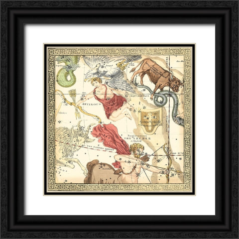 Zodiac Chart II Black Ornate Wood Framed Art Print with Double Matting by Vision Studio