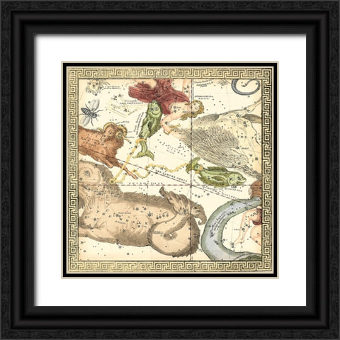 Zodiac Chart III Black Ornate Wood Framed Art Print with Double Matting by Vision Studio