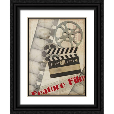 Small Feature Film Black Ornate Wood Framed Art Print with Double Matting by Vision Studio