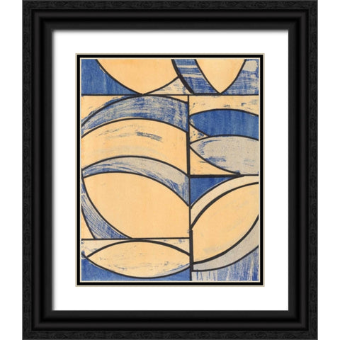 Indigo Complement I Black Ornate Wood Framed Art Print with Double Matting by McMullen, Charles