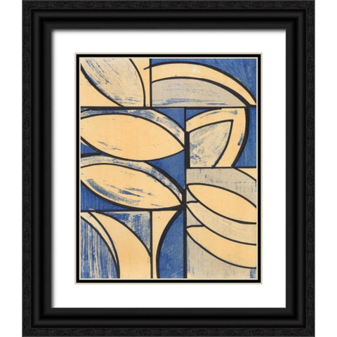 Indigo Complement III Black Ornate Wood Framed Art Print with Double Matting by McMullen, Charles