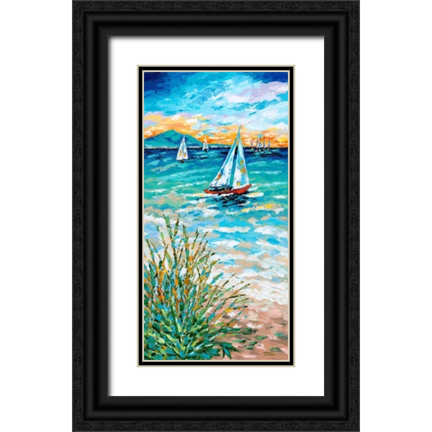 Wind in my Sail I Black Ornate Wood Framed Art Print with Double Matting by Vitaletti, Carolee