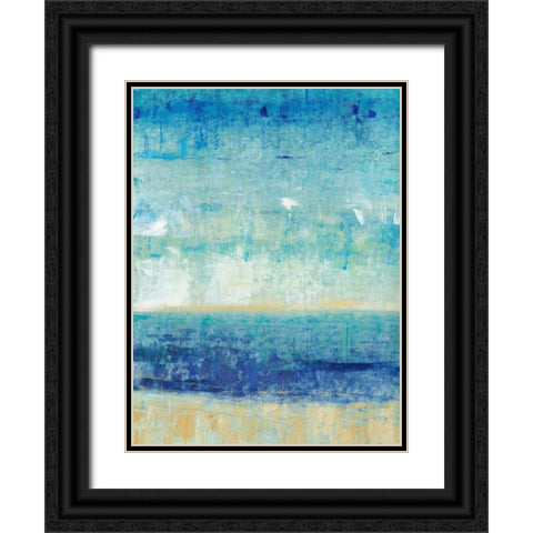 Beach Horizon I Black Ornate Wood Framed Art Print with Double Matting by OToole, Tim