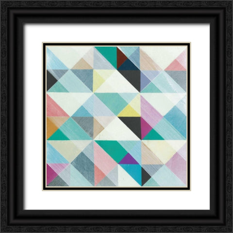 Moderno II Black Ornate Wood Framed Art Print with Double Matting by Fuchs, Jodi