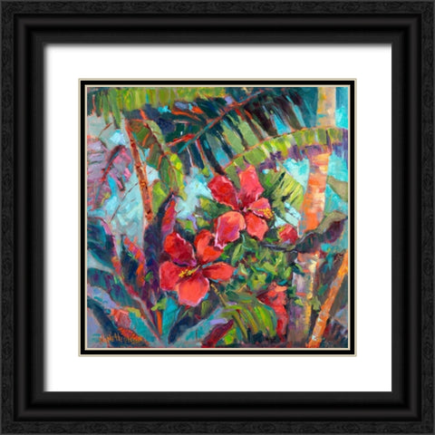 Splash of the Tropics II Black Ornate Wood Framed Art Print with Double Matting by Oleson, Nanette