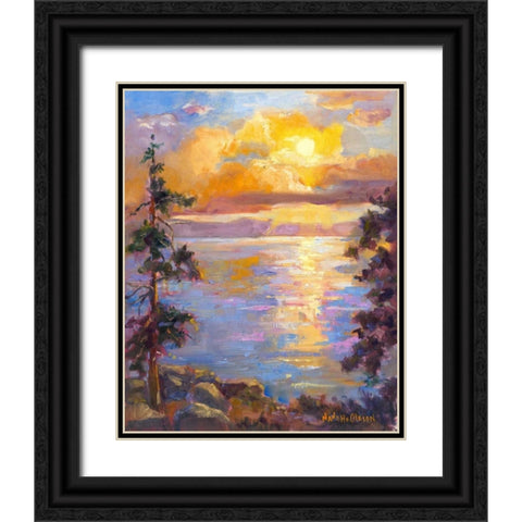 Western Vistas I Black Ornate Wood Framed Art Print with Double Matting by Oleson, Nanette