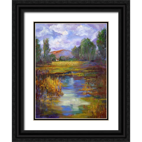 Still Waters Black Ornate Wood Framed Art Print with Double Matting by Oleson, Nanette