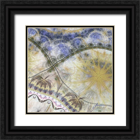 Bedouin Map I Black Ornate Wood Framed Art Print with Double Matting by Burghardt, James