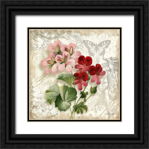 Springtime in Paris IV Black Ornate Wood Framed Art Print with Double Matting by White, Abby