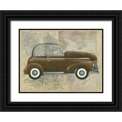 Tour by Car I Black Ornate Wood Framed Art Print with Double Matting by Zarris, Chariklia