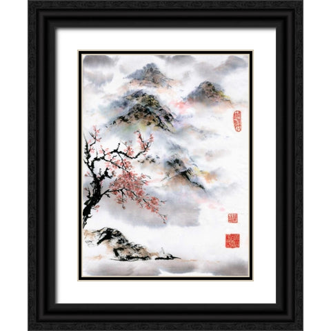 Searching Black Ornate Wood Framed Art Print with Double Matting by Rae, Nan