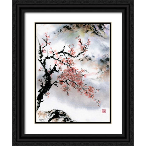 Longing Black Ornate Wood Framed Art Print with Double Matting by Rae, Nan