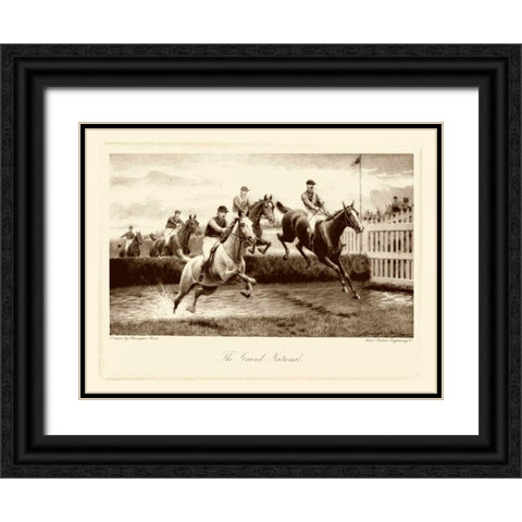 The Grand National Black Ornate Wood Framed Art Print with Double Matting by Bird, Harington