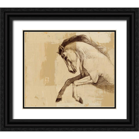Majestic Horse II Black Ornate Wood Framed Art Print with Double Matting by Harper, Ethan