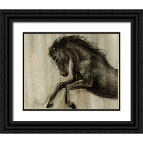 Dynamic Stallion II Black Ornate Wood Framed Art Print with Double Matting by Harper, Ethan