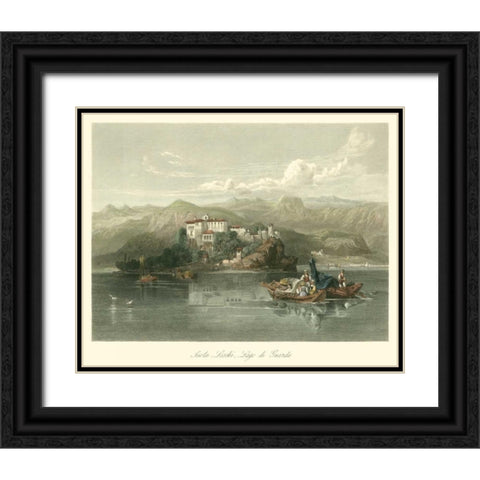 Isola Lecchi, Lago di Guarda, Italy Black Ornate Wood Framed Art Print with Double Matting by Leitch, W.L.