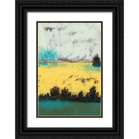 Hedges I Black Ornate Wood Framed Art Print with Double Matting by Goldberger, Jennifer