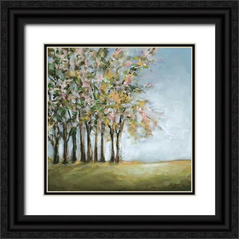 Tree in Spring Black Ornate Wood Framed Art Print with Double Matting by Long, Christina