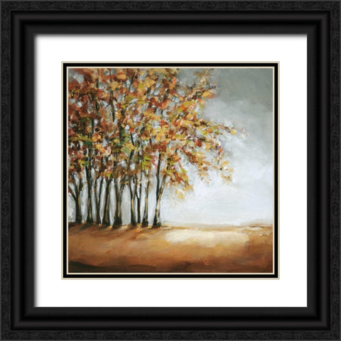 Tree in Fall Black Ornate Wood Framed Art Print with Double Matting by Long, Christina