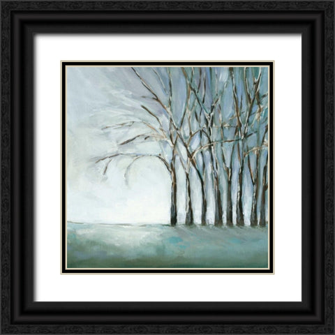 Tree in Winter Black Ornate Wood Framed Art Print with Double Matting by Long, Christina