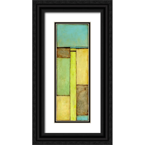 Stained Glass Window V Black Ornate Wood Framed Art Print with Double Matting by Goldberger, Jennifer