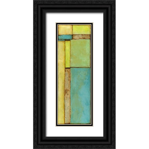Stained Glass Window VI Black Ornate Wood Framed Art Print with Double Matting by Goldberger, Jennifer