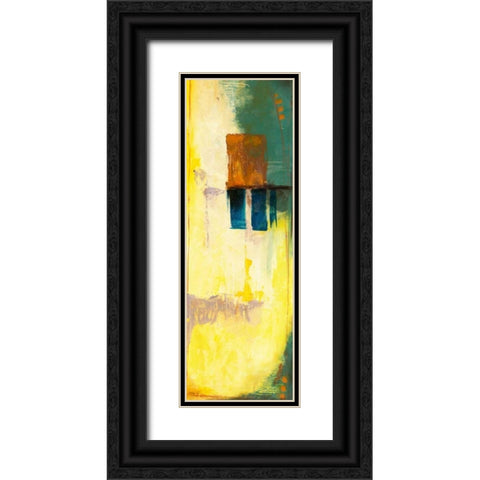 Aquamarine Aura V Black Ornate Wood Framed Art Print with Double Matting by Goldberger, Jennifer