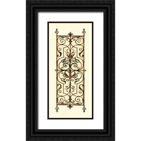 Verdigris Panel I Black Ornate Wood Framed Art Print with Double Matting by Vision Studio