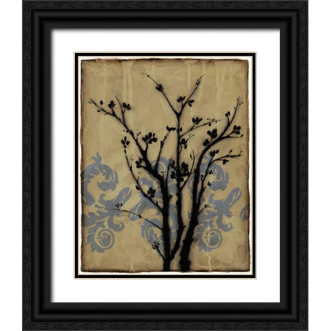 Branch in Silhouette II Black Ornate Wood Framed Art Print with Double Matting by Goldberger, Jennifer