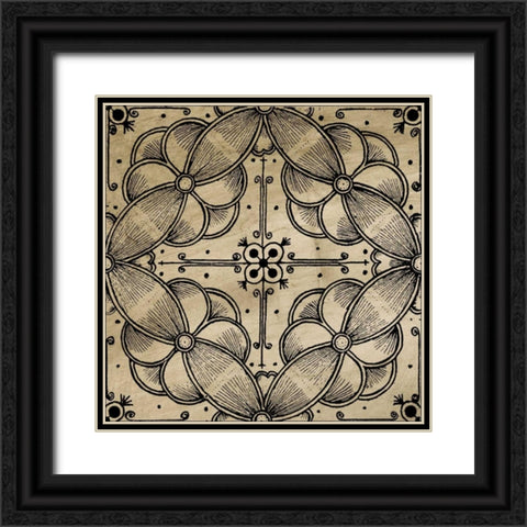 Intricate Detail II Black Ornate Wood Framed Art Print with Double Matting by Vision Studio
