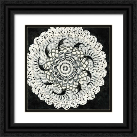 Abstract Rosette I Black Ornate Wood Framed Art Print with Double Matting by Zarris, Chariklia
