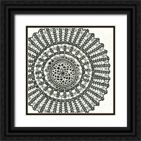 Abstract Rosette II Black Ornate Wood Framed Art Print with Double Matting by Zarris, Chariklia
