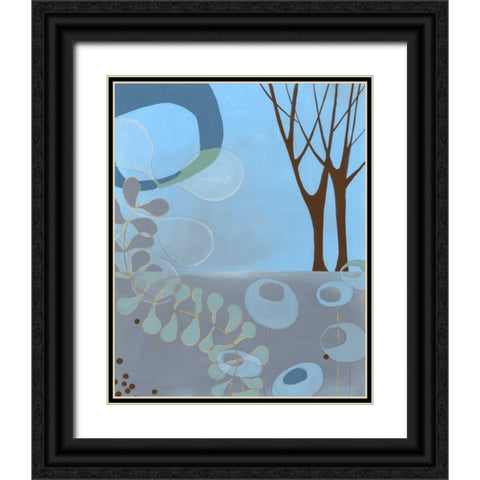 Olio I Black Ornate Wood Framed Art Print with Double Matting by Vess, June Erica