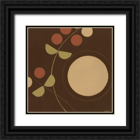 Autumn Orbit I Black Ornate Wood Framed Art Print with Double Matting by Vess, June Erica