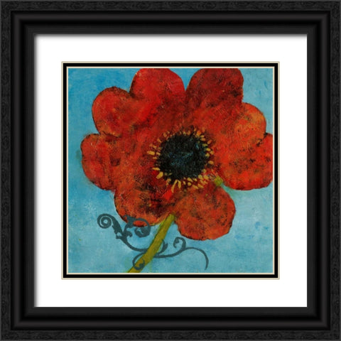 Summer Bloom II Black Ornate Wood Framed Art Print with Double Matting by Green-Aldridge, W.