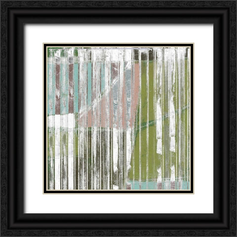 Linear Mix I Black Ornate Wood Framed Art Print with Double Matting by Goldberger, Jennifer