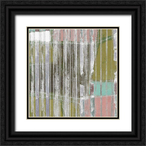 Linear Mix III Black Ornate Wood Framed Art Print with Double Matting by Goldberger, Jennifer