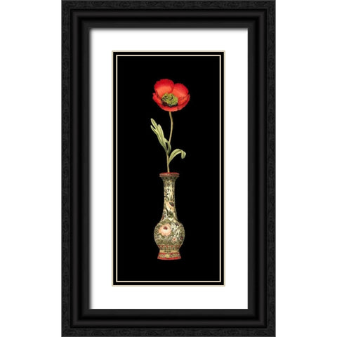 Poppy Magic I Black Ornate Wood Framed Art Print with Double Matting by Vision Studio
