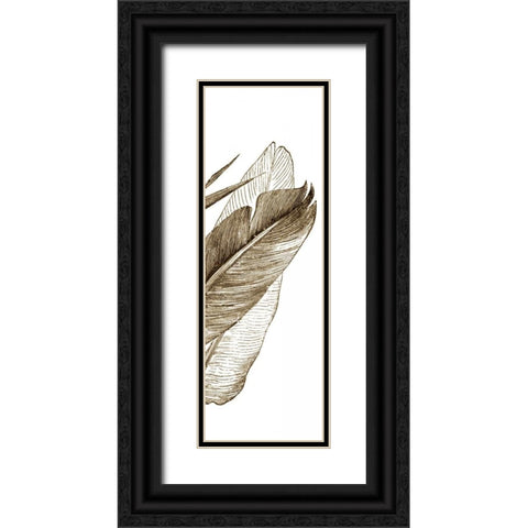 Bird of Paradise Triptych III Black Ornate Wood Framed Art Print with Double Matting by Vision Studio