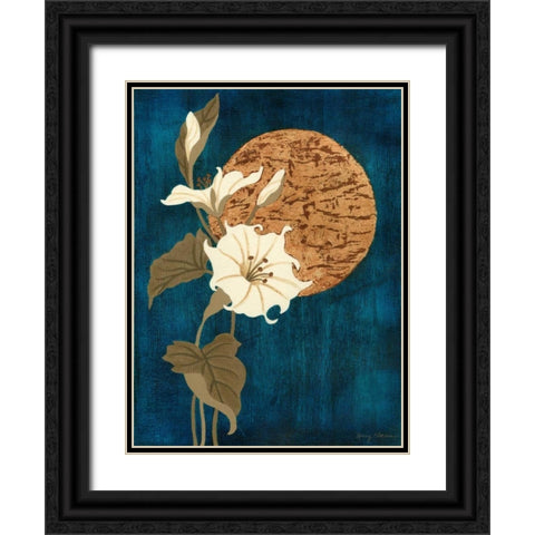 Moonlit Blossoms II Black Ornate Wood Framed Art Print with Double Matting by Slocum, Nancy