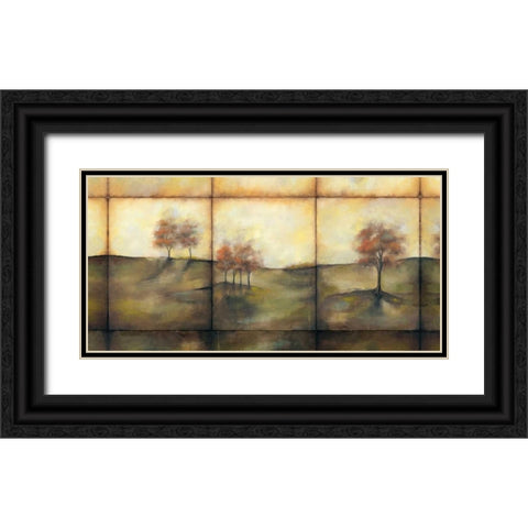 Autumnal Meadow I Black Ornate Wood Framed Art Print with Double Matting by Goldberger, Jennifer