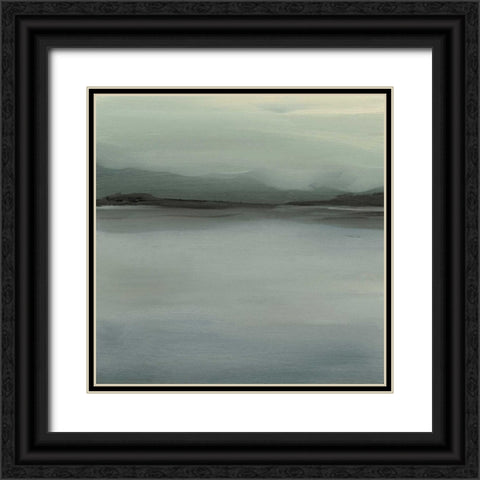 Abstract Horizon VI Black Ornate Wood Framed Art Print with Double Matting by Harper, Ethan